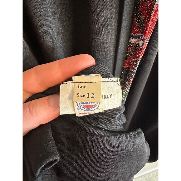 Vintage 1970’s Stacy Ames Tribal Sparkle Wrap Stretch Long Sleeve Maxi Dress 12 - Picture 5 of 9